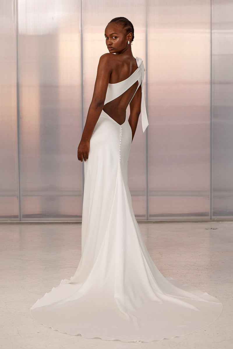 lace wedding dress one shoulder Aire Color:Bright Lemon Columbia Freezer Maxi Dress organic modern dresser
