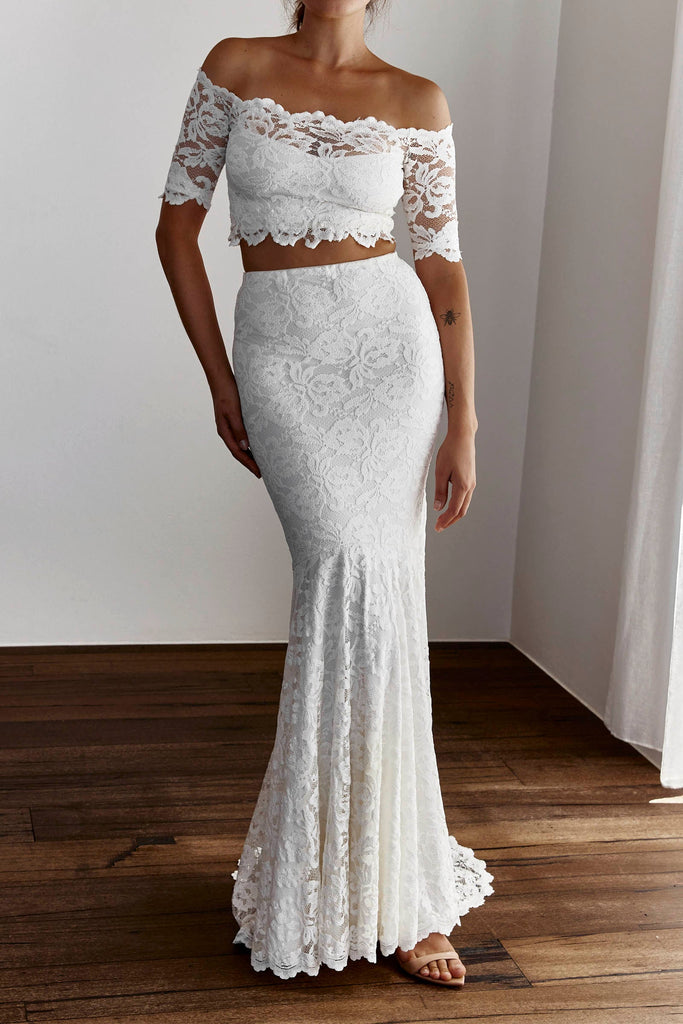 Everly Set in Ivory lace and lining