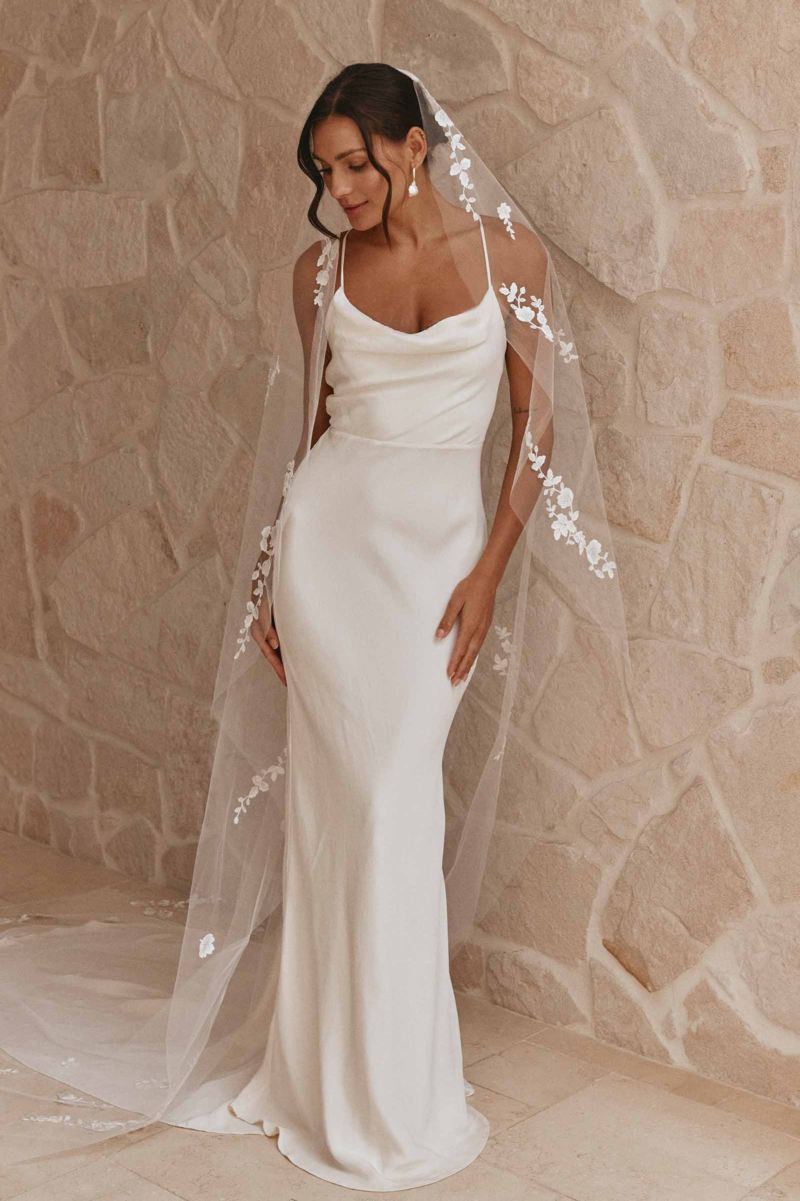 silk wedding dress uk Whistles Lina Satin Wedding Dress Ivory/Multi Size 16