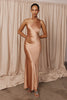 Satin rose gold bridesmaid dress_XS_