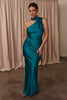 Teal one shoulder bridesmaid dress_L_