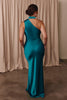 Teal one shoulder bridesmaid dress_L_