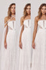 Three images of a woman wearing a lace wedding dress with intricate detailing_XS_