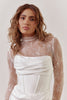 Long Sleeve Lace Bodysuit with corset wedding dress_XS_