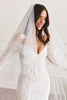 offer the shoulder wedding dress with veil_XS_