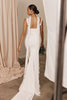 Crepe wedding dress with a bridal neckscarf_XS_