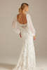 back shot of Wedding Sleeve paired with Carmen Wedding Dress