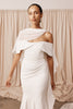 Crepe wedding dress with bridal cape_XS_