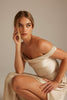 Kai Off the Shoulder Champagne Bridesmaid Dress_XS_