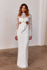 A lace wedding dress with a bow detail_XS_