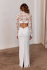 Open back lace wedding dress with long sleeves_XS_