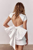 Mini bridal gown with a large bow detail on the back_XS_