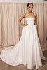 Strapless satin basque waist wedding dress_XS_