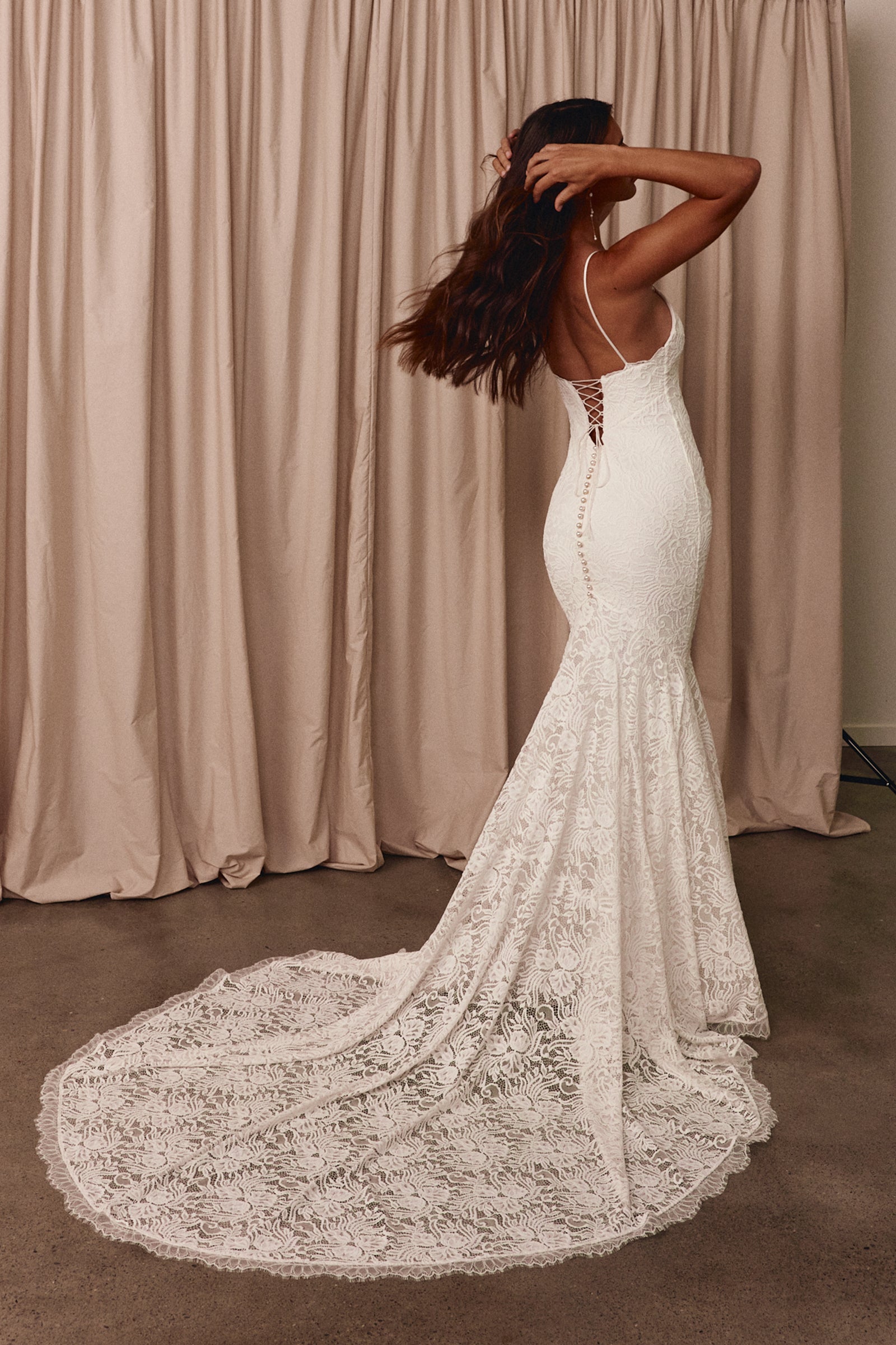 Mermaid lace wedding dress_XS_