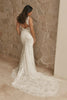 Back of the Dahlia gown with long train