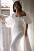 Strapless Lace Wedding Dress with bridal cape_XS_