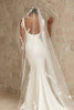 Long Pierlot Veil paired with Grace Gown