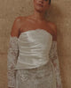 Bridal separate bodice with a sparkly wedding dress