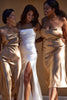 Bride and Bridesmaids in Anya Midi Dress, Gold